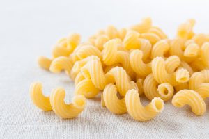 fresh cavatappi pasta, also known as "corkscrew" pasta